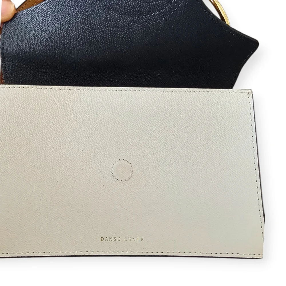 Lente Mini Phoebe Navy & Cream Colorblock Bag with Gold Hardware - Picture 3 of 7